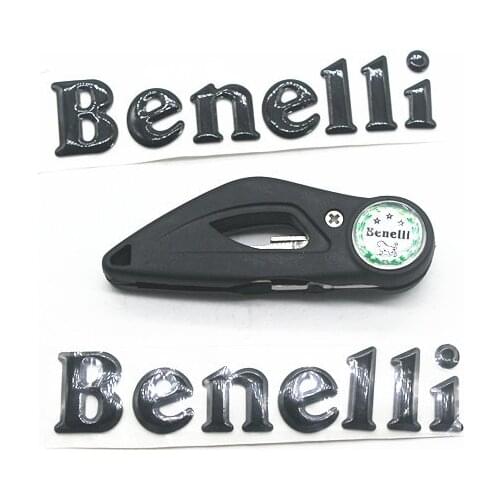 Foldable key blank with Benelli logo for TNT300 TNT600 BN251 BN302 BN600 Stels Flame200 Keeway RK6 with 1 pair Benelli sticker