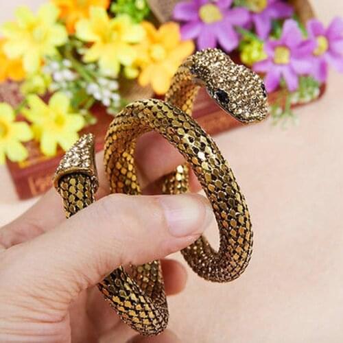 Women Belly Dance Costume Dancing Jewelry Snake Wrist Accessories Gold/silver