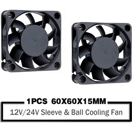 1 Piece 60mm 60x60x15mm DC Brushless Cooling Fan 6015 Cooling Heatsink Fan 3D Printers Parts Cooler Radiator