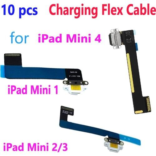 10pcs Charging Flex Cable for iPad Mini 1 2 3 4 5 Charger Port USB Ribbon Dock Connector for iPad Mini 2 LCD Ribbon Replacement
