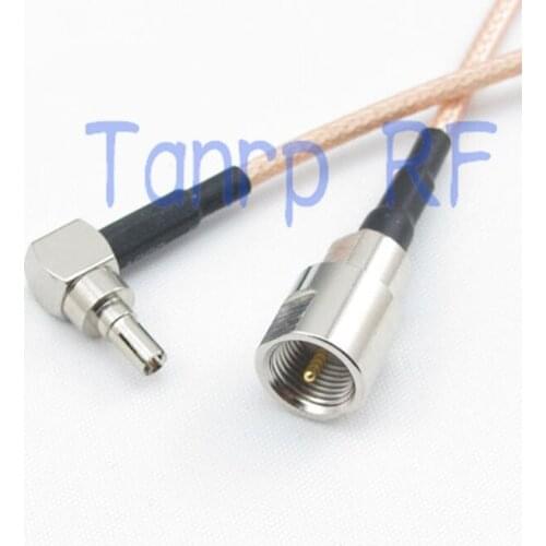 15CM Pigtail coaxial jumper cable RG316 extension cord 6inch FME male plug to CRC9 male right angle RF adapter connector