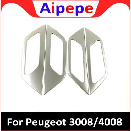 Car Styling Stainless Steel Interior Inner Door Handle Bowl Frame 4pcs For Peugeot 3008 GT 3008GT 2016 2017