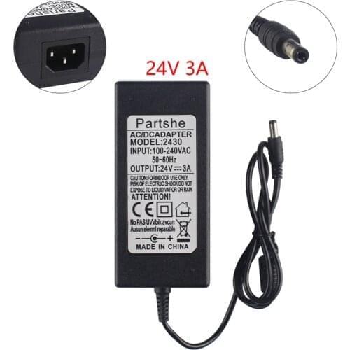 24V 3A 5.5mm*2.5mm AC/ DC Adapter Power Supply For TSC T-4503E 4T300 Datamax E-4204B E-4304B Barcode printer