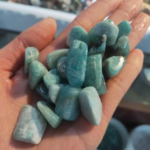 Natural Amazonite Gravel Tianhe Stone Crystal Mineral Stones Fish Tanks And Aquariums Decoration Stones For Luck