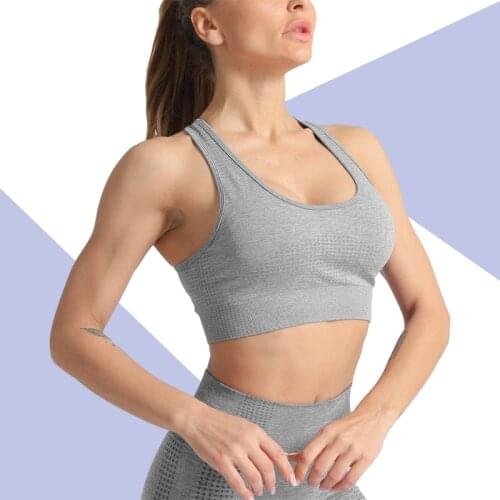 New Quick-Drying Seamless Fitness Yoga Sports Bra Shockproof Solid Color Light And Breathable Running Sports Bra Female Simple