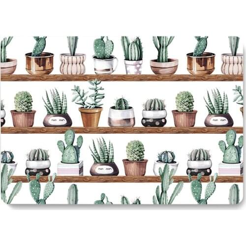 Succulent Potted Plants Laptop Case for Apple Macbook 12'' A1534 Protective Shell Air 2018/2019/202020 Pro 13 15 Inch Back Cover