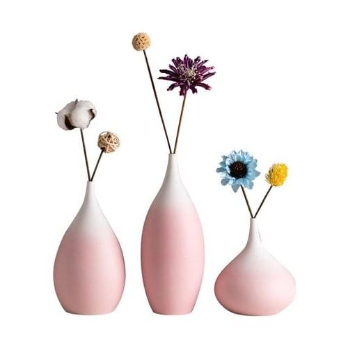 Vase Decoration Living Room Flower Arrangement Flower Small Fresh Ceramic Home Furnishings Living Room Ins Wind Nordic Ornament