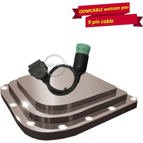 Diagnostic cable 9 pin to OBD II connect with OBD cable for vocom diagnosis scanner adapter obd2 16 pin cable
