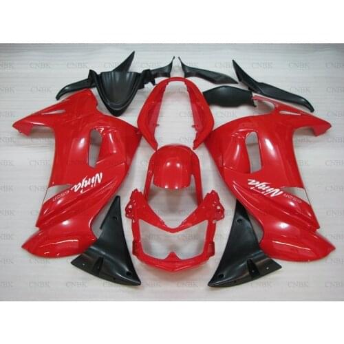 For NINJA 650R 2006 - 2008 Motorcycle Fairing ER-6F 2006 Red Fairings ER6F 2006 Fairing Kits Unpainted