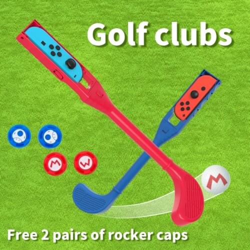 For Nintendo Switch Mario Golf: Super Rush 2PCS Portable Detachable Golf Clubs Controller for Nintend Switch Console Accessories
