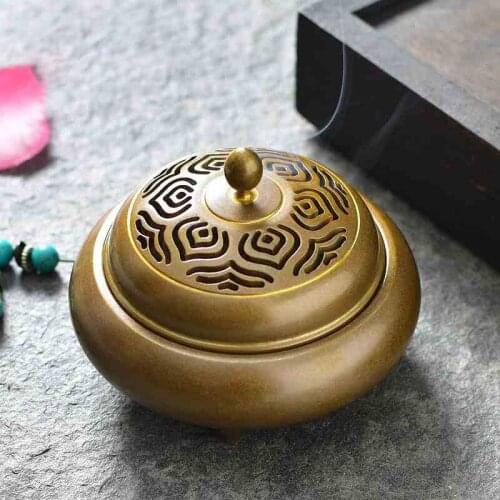 Home Air purge furnace Metal Brass Copper Coils incense Zinc Alloy Censer Thurible burner Coil Incense burner Incensory