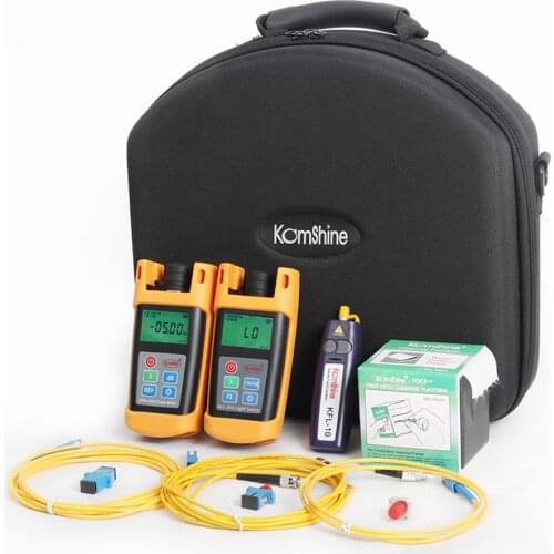 FTTH Optical fiber tool kit KTL-4E Komshine with Optical power meter&Optical light source &VFL&cleaning