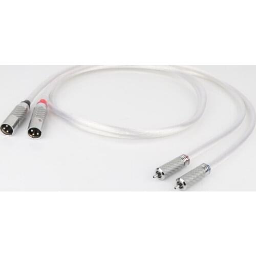 Hi-end 4N OFC silver plated audio cable hifi audio RCA/XLR to XLR cable speaker extension interconnect cord