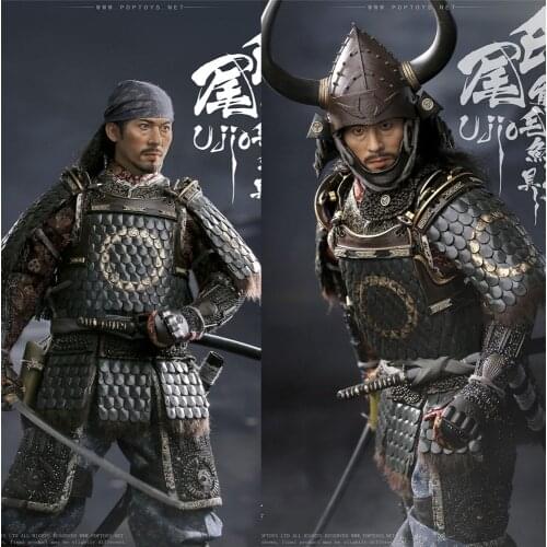 Collectible 1/6 POPTOYS EX031 Male Warrior Samurai-Oushi Die-casting Alloy Sheet All Steel Sheet Fish Scale Armor Action Figure