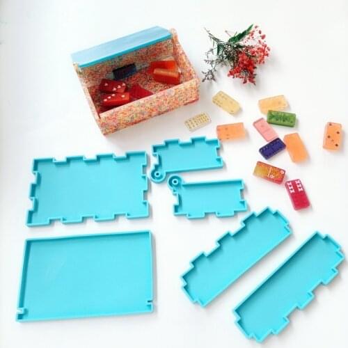 Square storage jewelry Silicone storage box mold for DIY crystal Epoxy Resin Mold Jewelry Making Tools