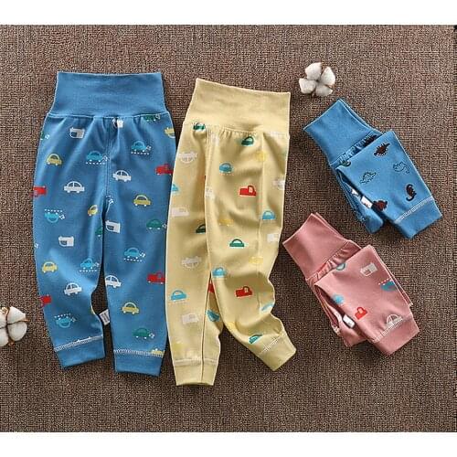 2021 Autumn Spring Baby Pants Long Trousers Baby Girls Boys Leggings Newborn Cotton Clothes Baby Clothing Infant Kids PP Pants