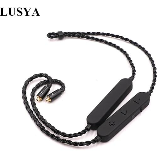 Lusya QCC3034 Lossless APTX-HD Bluetooth 5.0 Headset Upgrade Line With 160mA Battery For IE40PRO/IE80/IM70/SE535/n40/MMCX T1061