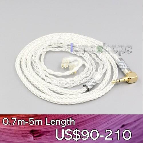 LN006773 99% Pure Silver 8 Core Earphone Cable For Fitear To Go! 334 private c435 mh334 Jaben 111(F111) MH333 223 22