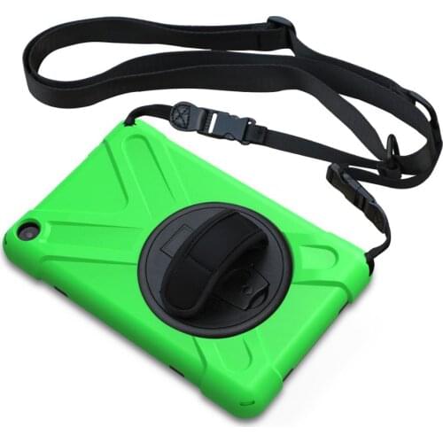 For Amazon Kindle Fire 8 2017 / 2018 Multifunction Tablet Kids Safe Shockproof Heavy Duty Silicone+PC Kickstand Case