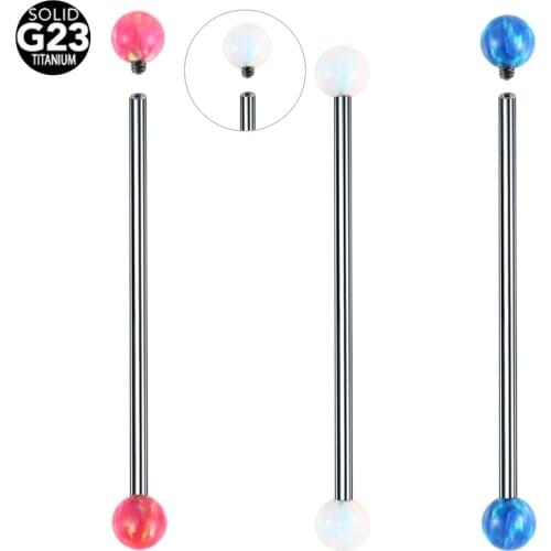 Fashion G23 Titanium Industrial Bar Scaffold Barbell Ring Earings Cartilage For Women Ear Helix Tragus Body Piercing Jewelry