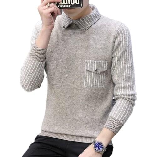 Legendary Paul sweater mens Korean version handsome loose mens sweater new trend thickened autumn sweater
