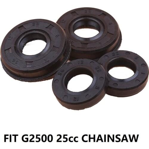 2 Sets/lot Oil Seals Set Universal Fit Chinese Chainsaw 2500 25CC & Zenoah Komatsu G2500 Handle Pruner Saw Timberpro Lawnflite