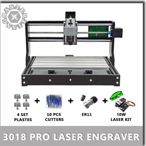 New CNC 3018 Pro GRBL 3 Axis pcb Milling Laser Diy mini laser machine Machine Wood Router laser engraving work offline