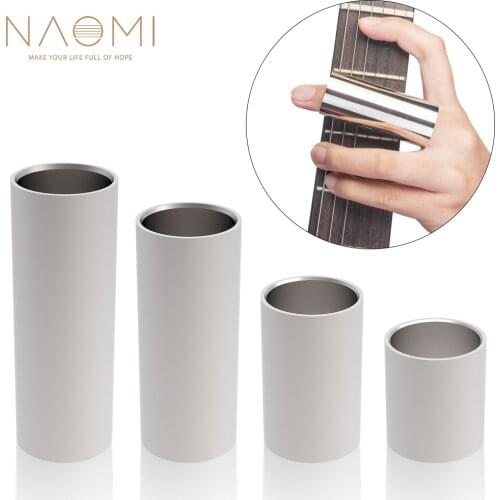 NAOMI 28MM/50MM/60MM/70MM High Guitar Slide Bar Stainless Steel Guitar Finger Slider Strings Instrument Guitar Ukulele Parts