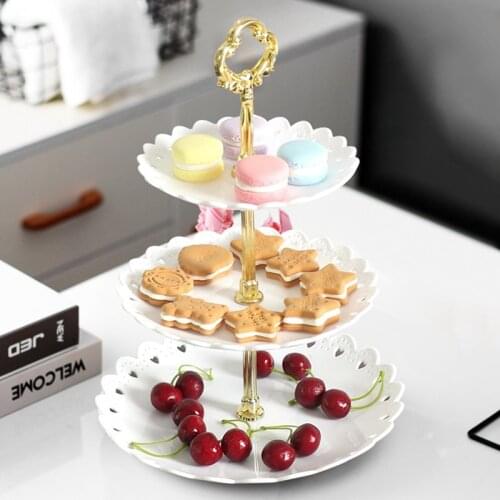 Simple Cake Plates Dessert Rack New Style European Wedding Party Multi-Layer Home Office Hotel Fruit Snack Candy Tray Holder
