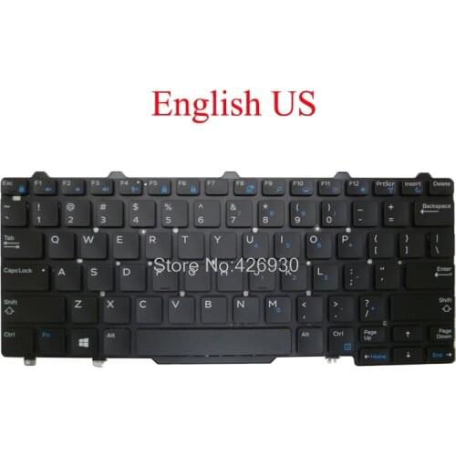Backlit US Keyboard For DELL For Latitude 7350 E5250 E5270 E7250 E7270 E7450 E7470 3160 3150 English SG-63210-XUA 03P2DR 3P2DR