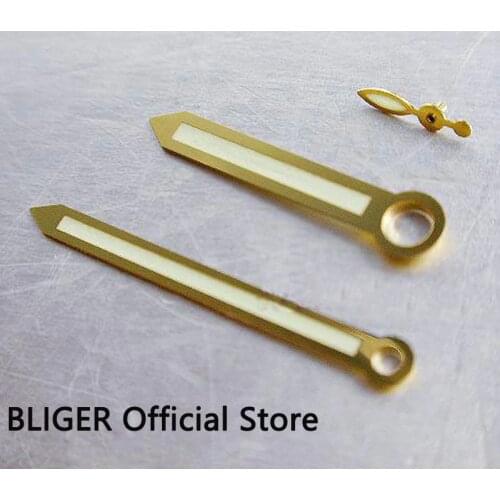 Yellow Golden edge luminous watch hand fit for ETA 6497 6498 ST36 Series Hand Winding Movement H1