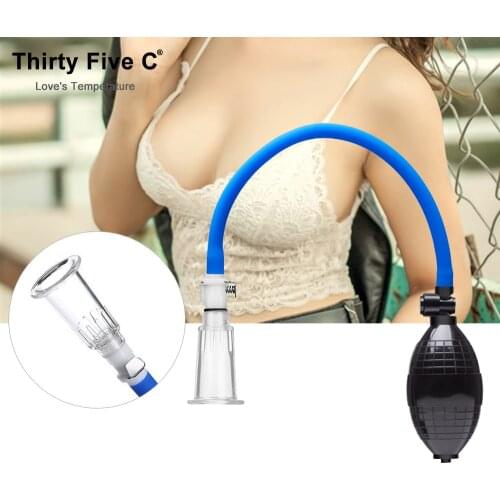 Hand Held Vagina Pump with QR Valve Acrylic Cylinder Vacuum Sucking Clitoris Stimulator Flirting Nipple Sucker Enlargement Toy