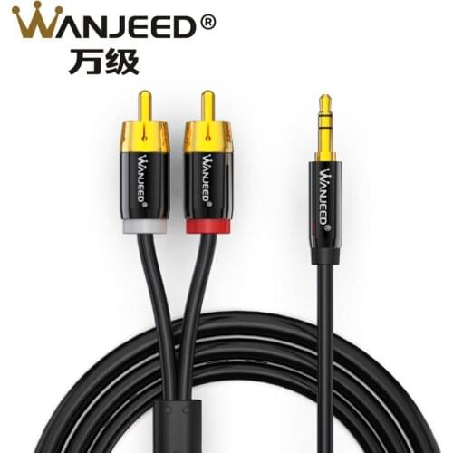 WANJEED RAC Cable 2 RCA male to 3.5mm Audio Cable AUX RCA Jack Speaker Amplifiers audio Cable