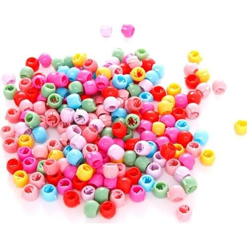 100pcs Hair Braids Maker Beads Headwear Cute Candy Colors Plastic Hairpins Hair Claw Clips For Women Girls Hair Accessories