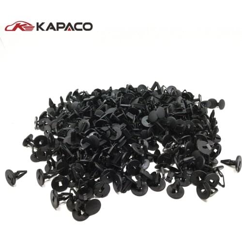 100pcs Auto Car Fastener Clips Plastic Rivet Fastener Mud Flaps Bumper Fender Push Clips 6508863AA For Chrysler Dodge 2009-2014