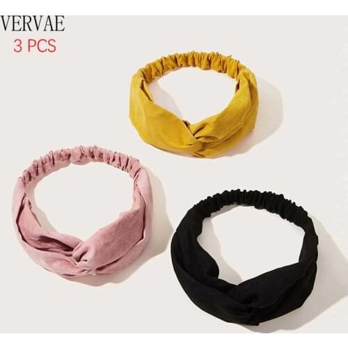 3 Pcs Twist Headband for Women Hair Accessories Girls Korean Velvet Hair Bands Winter Fashion Makeup Headbands Wrap 2020
