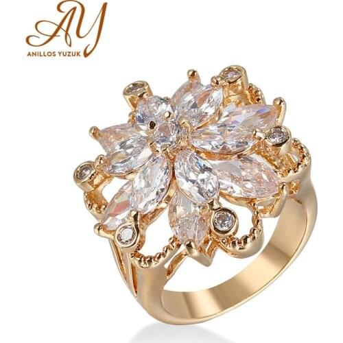 Anillos Yuzuk 925 Sterling Silver Flower Rings For Women Wedding Party Luxury CZ 18k Plated Green Romantic Female Jewelry Gift