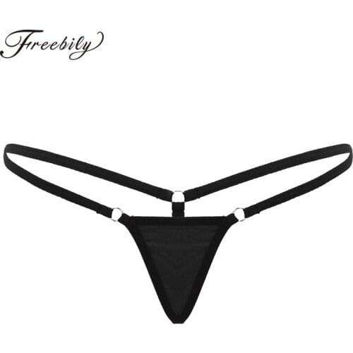 Womens Micro Mini Panties Erotic Thongs Sexy Underwear Super Low Rise T-Back Sexy Thongs and G Strings Bikini Lingerie Femme