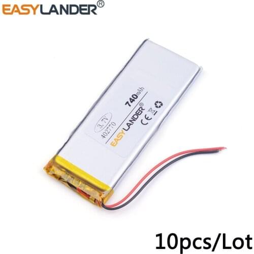10pcs/Lot 3.7v lithium Li ion polymer rechargeable battery 402770 740MAH domestic high anti 4/4S built-in Rechargeable Cell