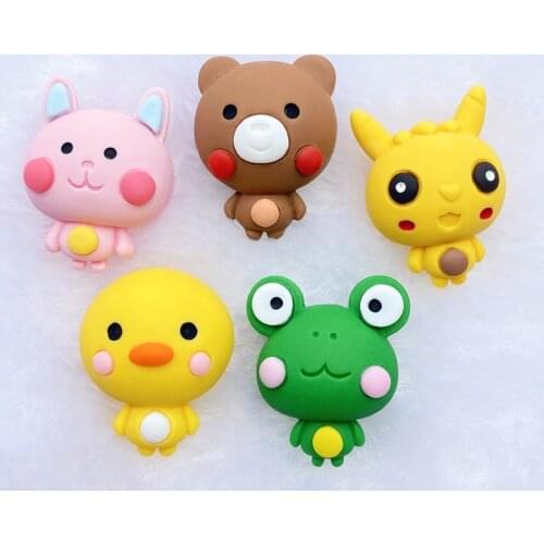 10pcs/lot kawaii resin Mini cute animals flat back cabochons For Hair Bow Centers DIY Scrapbooking Decor E87