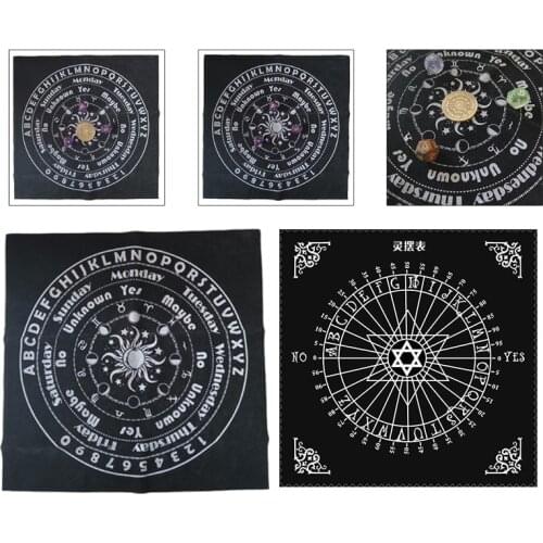 30x30cm Art Pagan Altar Cloth Tablecloth Divination Game Card Pad Pendulum Chart Table Cover