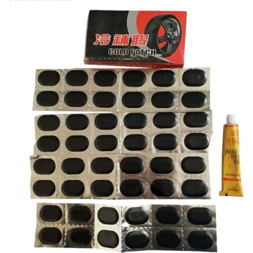 48 Pcs Glue High Quality Round Bicycle Bike Tire Tyre Rubber Patch Piece Cycling Puncture Repair Tools Kits With glue