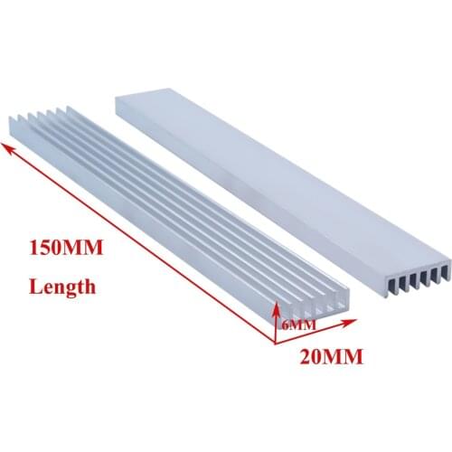 1PC High-power Aluminum Heat Sink Dense Tooth Radiator 150x20x6MM Electronic Cooling Plate Aluminum Bar