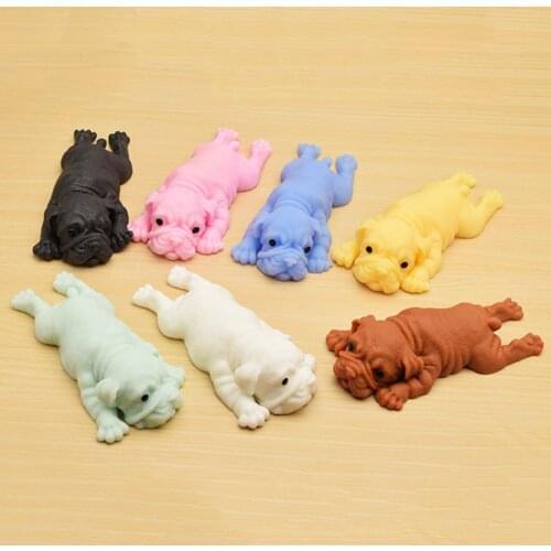 Anti-Stress Cute Puppy Soft Toy Pug Healing Fun Stress Reliever Toys Squeeze Toy TPR Creative Decompression Toy for Kids