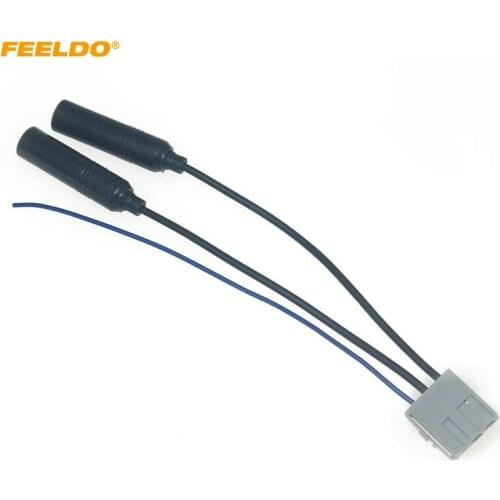 FEELDO Car Stereo Radio Double Heads Male To Female Plug Antenna Adapter For Honda CRV Civic Radio Wire Cable #HQ6741
