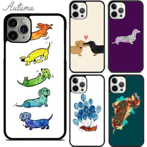 Dachshund Dog Phone Case for iPhone 11 12 Pro Max mini X XR XS SE 2020 5 6S 7 8 Plus Samsung Galaxy S8 S9 S10 Cover shell coque