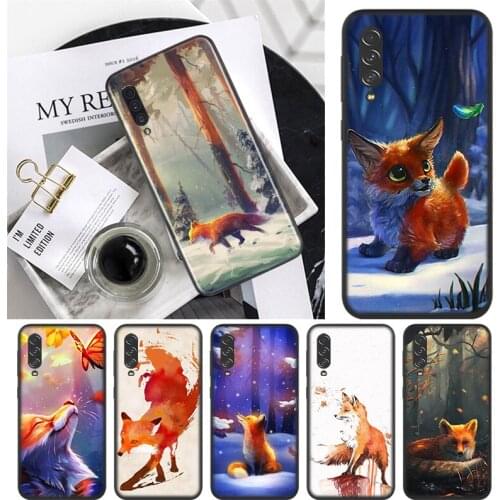 Cute cartoon animal fox For Samsung Galaxy A90 A80 A70S A60 A50S A50 A40 A40S A30 A30S A20E A20S A10S A10 A2 Phone Case