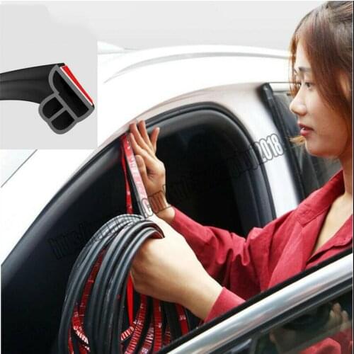 Black Car door seal sealing strip double layer car stickers L shape sealed adhesive waterproof soundproofing car care