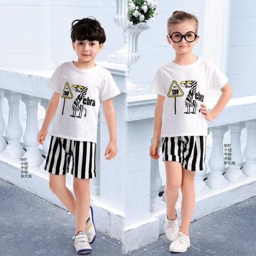 Kids School Uniform Children Short Sleeve Kindergarten Uniforms Boys Girls Navy Sailor Wear O Neck School Wear D-0552