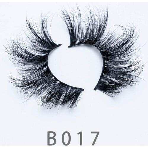 25mm B17 5D Long Fluffy Mink Lashes Natural Soft Strip Real 3D Mink Lashes Thick Long Handmad Fake 6D Eyelashes Extension Makeup